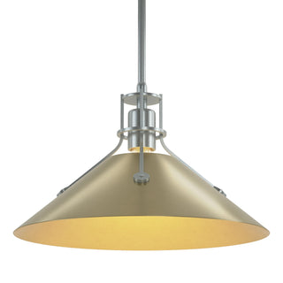 Hubbardton Forge - 134550-SKT-MULT-82-86 - Henry Medium Steel Shade Pendant - Henry - Vintage Platinum