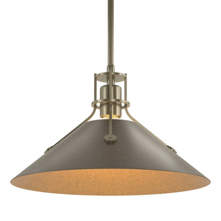 Hubbardton Forge - 134550-SKT-MULT-84-05 - Henry Medium Steel Shade Pendant - Henry - Soft Gold
