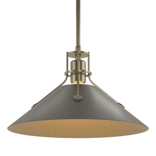 Hubbardton Forge - 134550-SKT-MULT-84-07 - Henry Medium Steel Shade Pendant - Henry - Soft Gold