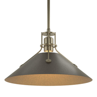 Hubbardton Forge - 134550-SKT-MULT-84-14 - Henry Medium Steel Shade Pendant - Henry - Soft Gold