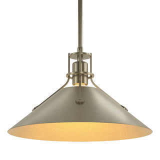 Hubbardton Forge - 134550-SKT-MULT-84-84 - Henry Medium Steel Shade Pendant - Henry - Soft Gold