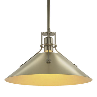 Hubbardton Forge - 134550-SKT-MULT-84-86 - Henry Medium Steel Shade Pendant - Henry - Soft Gold