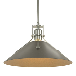Hubbardton Forge - 134550-SKT-MULT-85-07 - Henry Medium Steel Shade Pendant - Henry - Sterling