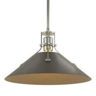 Hubbardton Forge - 134550-SKT-MULT-85-10 - Henry Medium Steel Shade Pendant - Henry - Sterling