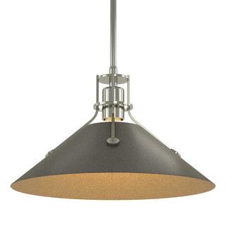 Hubbardton Forge - 134550-SKT-MULT-85-20 - Henry Medium Steel Shade Pendant - Henry - Sterling