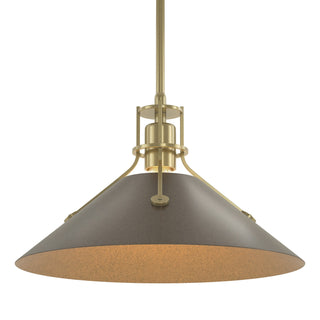 Hubbardton Forge - 134550-SKT-MULT-86-05 - Henry Medium Steel Shade Pendant - Henry - Modern Brass
