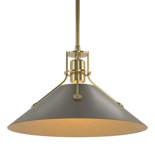 Hubbardton Forge - 134550-SKT-MULT-86-07 - Henry Medium Steel Shade Pendant - Henry - Modern Brass
