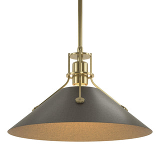 Hubbardton Forge - 134550-SKT-MULT-86-14 - Henry Medium Steel Shade Pendant - Henry - Modern Brass