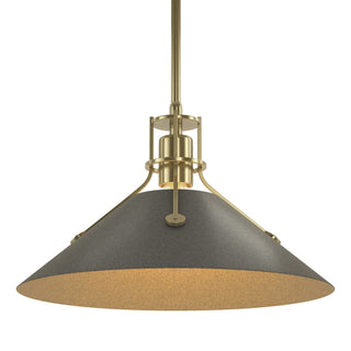 Hubbardton Forge - 134550-SKT-MULT-86-20 - Henry Medium Steel Shade Pendant - Henry - Modern Brass