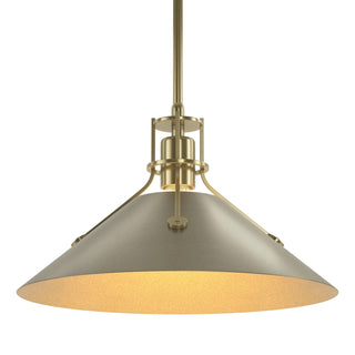 Hubbardton Forge - 134550-SKT-MULT-86-84 - Henry Medium Steel Shade Pendant - Henry - Modern Brass