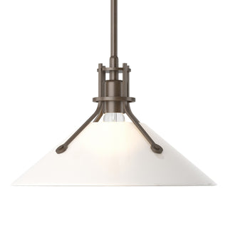 Hubbardton Forge - 134553-SKT-MULT-05-FD0686 - Henry Medium Glass Shade Pendant - Henry - Bronze