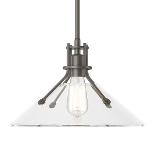 Hubbardton Forge - 134553-SKT-MULT-07-ZM0686 - Henry Medium Glass Shade Pendant - Henry - Dark Smoke