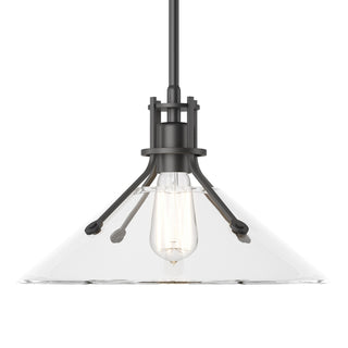 Hubbardton Forge - 134553-SKT-MULT-10-ZM0686 - Henry Medium Glass Shade Pendant - Henry - Black