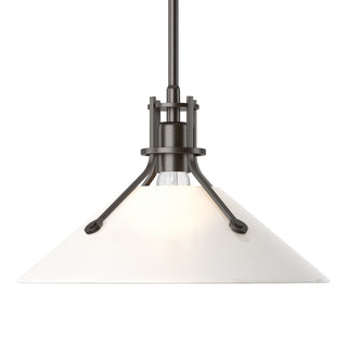 Hubbardton Forge - 134553-SKT-MULT-14-FD0686 - Henry Medium Glass Shade Pendant - Henry - Oil Rubbed Bronze