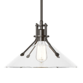Hubbardton Forge - 134553-SKT-MULT-14-ZM0686 - Henry Medium Glass Shade Pendant - Henry - Oil Rubbed Bronze