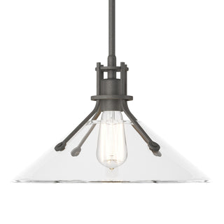 Hubbardton Forge - 134553-SKT-MULT-20-ZM0686 - Henry Medium Glass Shade Pendant - Henry - Natural Iron