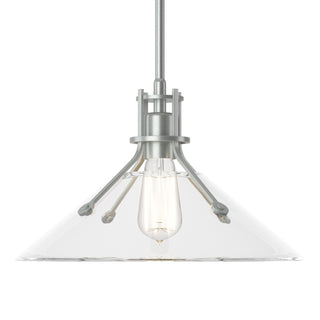 Hubbardton Forge - 134553-SKT-MULT-82-ZM0686 - Henry Medium Glass Shade Pendant - Henry - Vintage Platinum