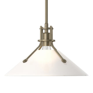 Hubbardton Forge - 134553-SKT-MULT-84-FD0686 - Henry Medium Glass Shade Pendant - Henry - Soft Gold