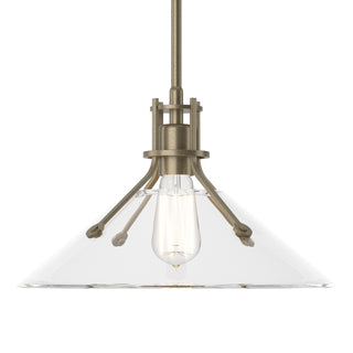 Hubbardton Forge - 134553-SKT-MULT-84-ZM0686 - Henry Medium Glass Shade Pendant - Henry - Soft Gold