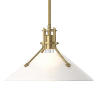 Hubbardton Forge - 134553-SKT-MULT-86-FD0686 - Henry Medium Glass Shade Pendant - Henry - Modern Brass