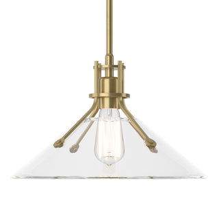 Hubbardton Forge - 134553-SKT-MULT-86-ZM0686 - Henry Medium Glass Shade Pendant - Henry - Modern Brass