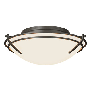 Hubbardton Forge - 124402-SKT-07-GG0098 - Presidio Tryne Flush Mount - Tryne - Dark Smoke
