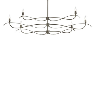 Hubbardton Forge - 136352-SKT-MULT-14 - Willow 6-Light Large Chandelier - Willow - Oil Rubbed Bronze