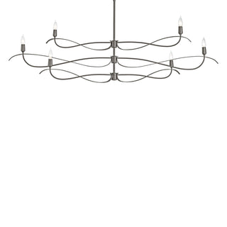 Hubbardton Forge - 136352-SKT-MULT-20 - Willow 6-Light Large Chandelier - Willow - Natural Iron