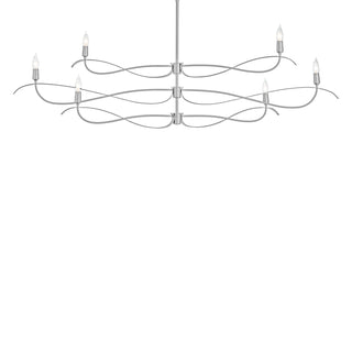 Hubbardton Forge - 136352-SKT-MULT-82 - Willow 6-Light Large Chandelier - Willow - Vintage Platinum