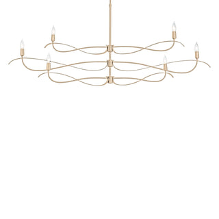 Hubbardton Forge - 136352-SKT-MULT-84 - Willow 6-Light Large Chandelier - Willow - Soft Gold