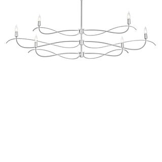 Hubbardton Forge - 136352-SKT-MULT-85 - Willow 6-Light Large Chandelier - Willow - Sterling