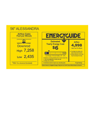 Alessandra 56" Ceiling Fan in Matte Black