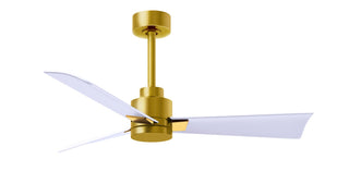 Matthews Fan Company - AK-BRBR-MWH-42 - 42" Ceiling Fan - Alessandra - Brushed Brass