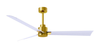 Matthews Fan Company - AK-BRBR-MWH-56 - 56" Ceiling Fan - Alessandra - Brushed Brass