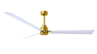 Matthews Fan Company - AK-BRBR-MWH-72 - 72" Ceiling Fan - Alessandra - Brushed Brass
