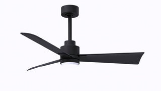 Matthews Fan Company - AKLK-BK-BK-42 - 42" Ceiling Fan - Alessandra - LK - Matte Black
