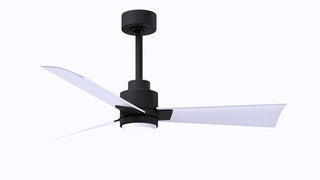 Matthews Fan Company - AKLK-BK-MWH-42 - 42" Ceiling Fan - Alessandra - LK - Matte Black