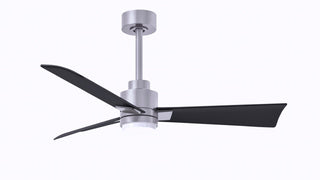 Matthews Fan Company - AKLK-BN-BK-42 - 42" Ceiling Fan - Alessandra - LK - Brushed Nickel