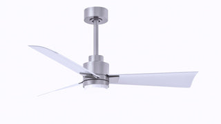 Matthews Fan Company - AKLK-BN-MWH-42 - 42" Ceiling Fan - Alessandra - LK - Brushed Nickel
