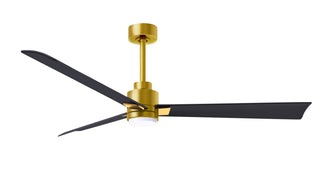 Matthews Fan Company - AKLK-BRBR-BK-56 - 56" Ceiling Fan - Alessandra - LK - Brushed Brass