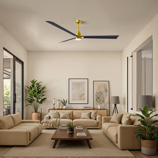 Alessandra - LK 72" Ceiling Fan in Brushed Brass