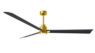 Matthews Fan Company - AKLK-BRBR-BK-72 - 72" Ceiling Fan - Alessandra - LK - Brushed Brass