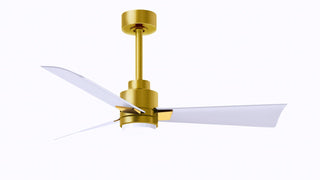 Matthews Fan Company - AKLK-BRBR-MWH-42 - 42" Ceiling Fan - Alessandra - LK - Brushed Brass