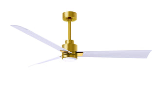 Matthews Fan Company - AKLK-BRBR-MWH-56 - 56" Ceiling Fan - Alessandra - LK - Brushed Brass