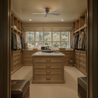 Irene-5H 52" Ceiling Fan in Walnut Tone