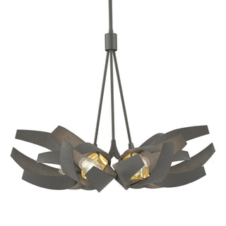 Hubbardton Forge - 136502-SKT-MULT-20-BR-YE0352 - Corona Brass Accent Pendant - Corona - Natural Iron
