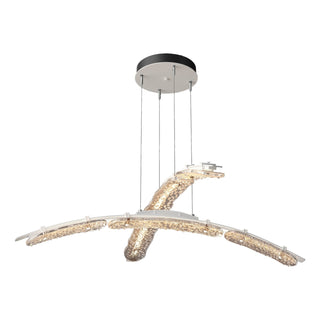Hubbardton Forge - 137587-LED-STND-02-ZM0749 - Glissade Double Large LED Pendant - Glissade - White