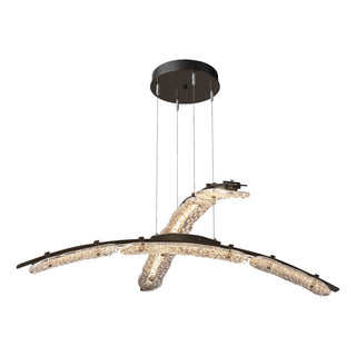 Hubbardton Forge - 137587-LED-STND-14-ZM0749 - Glissade Double Large LED Pendant - Glissade - Oil Rubbed Bronze