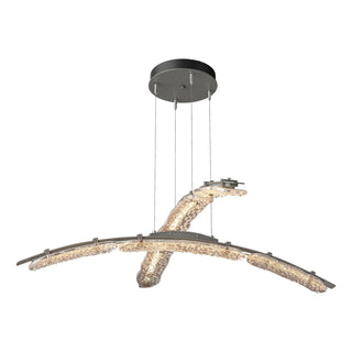 Hubbardton Forge - 137587-LED-STND-20-ZM0749 - Glissade Double Large LED Pendant - Glissade - Natural Iron