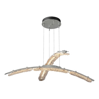 Hubbardton Forge - 137587-LED-STND-82-ZM0749 - Glissade Double Large LED Pendant - Glissade - Vintage Platinum